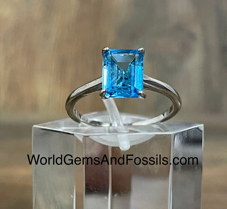 Blue Topaz Ring Sterling Silver #1