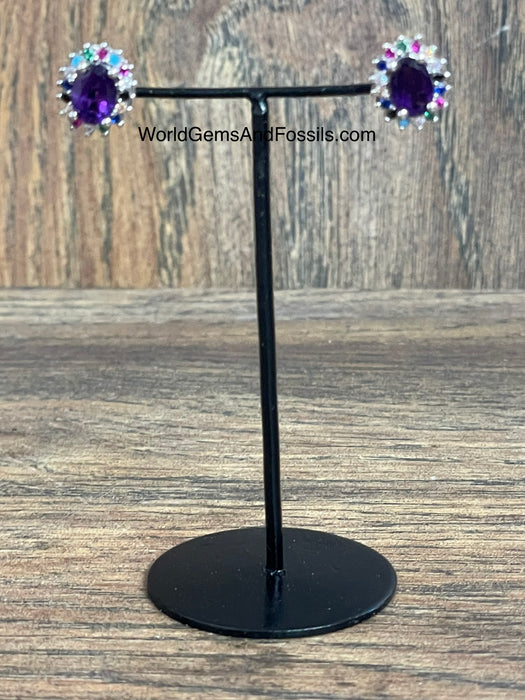 Amethyst Earring Sterling Silver