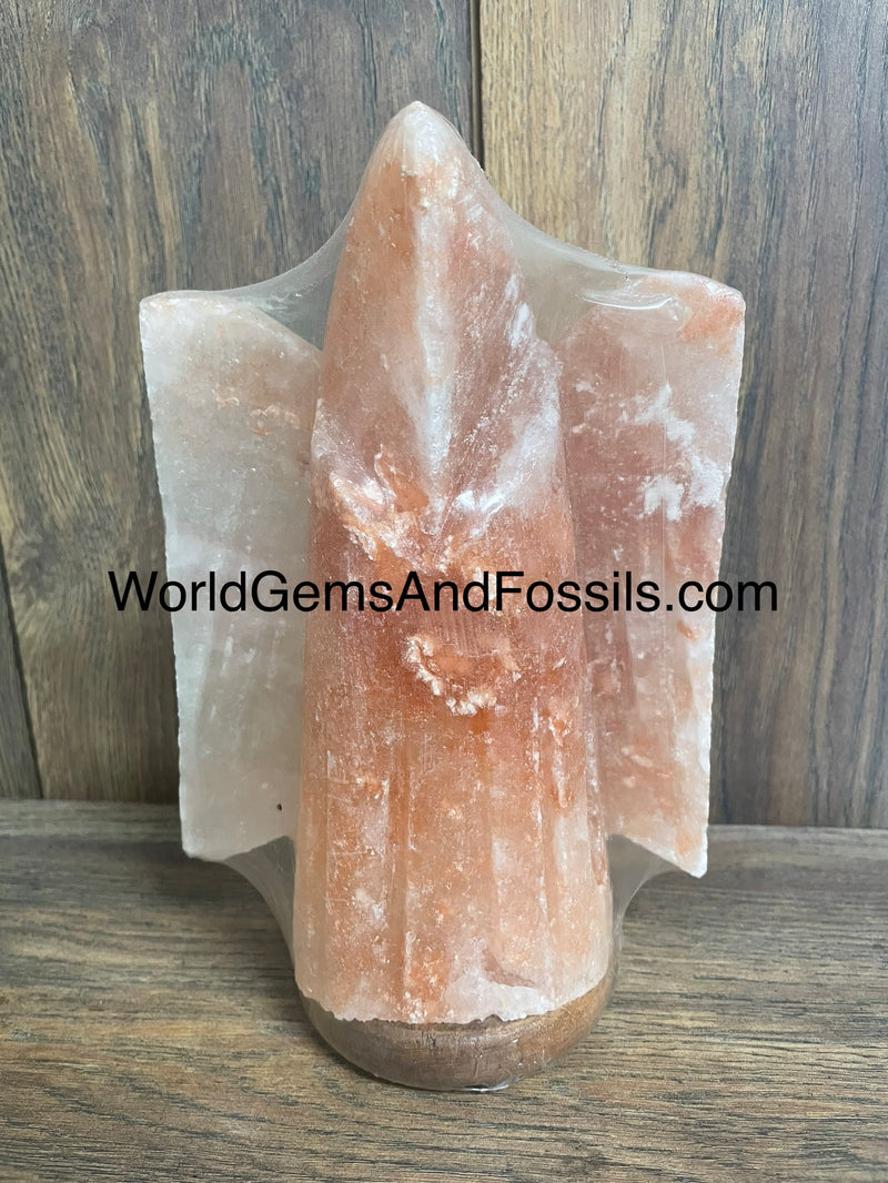 Angel Salt Lamp With Cord And Bulb