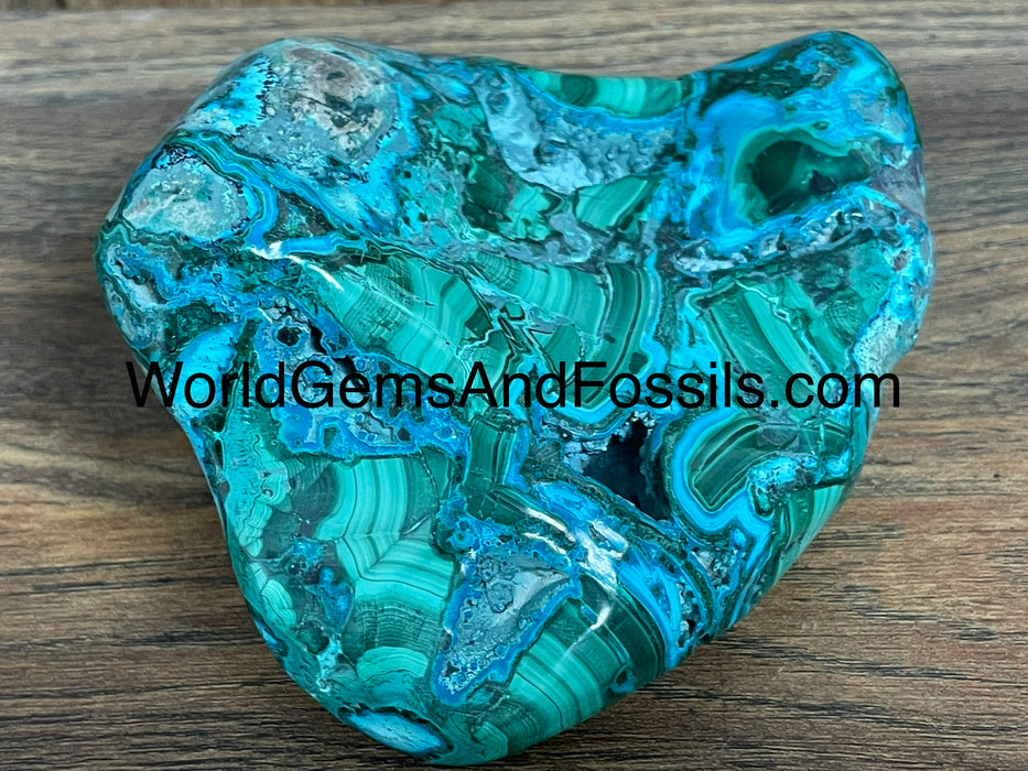 Malachite With Chrysocolla Free Form 4” #1