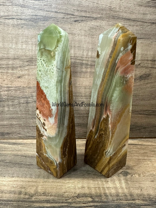 5" Green Onyx Obelisk