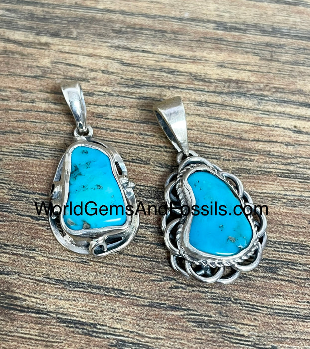 Turquoise Pendant Sterling Silver