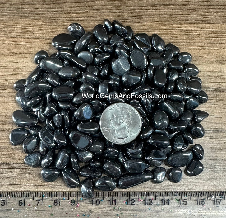 Hematite Chip Stone 9-13mm 1 lb