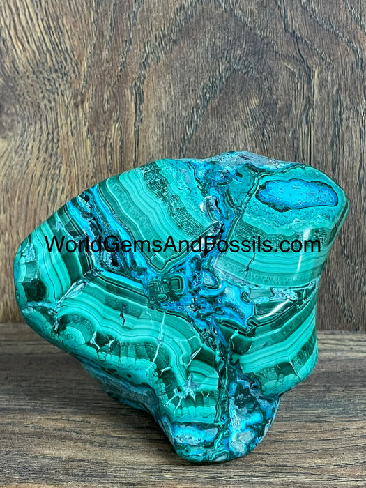 Malachite With Chrysocolla Free Form 4” #1