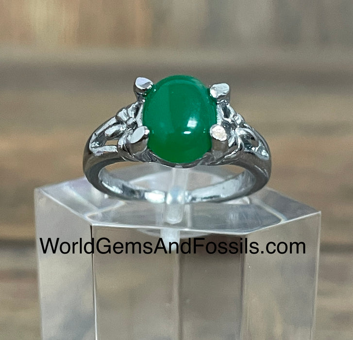 Jade Ring Sterling Silver