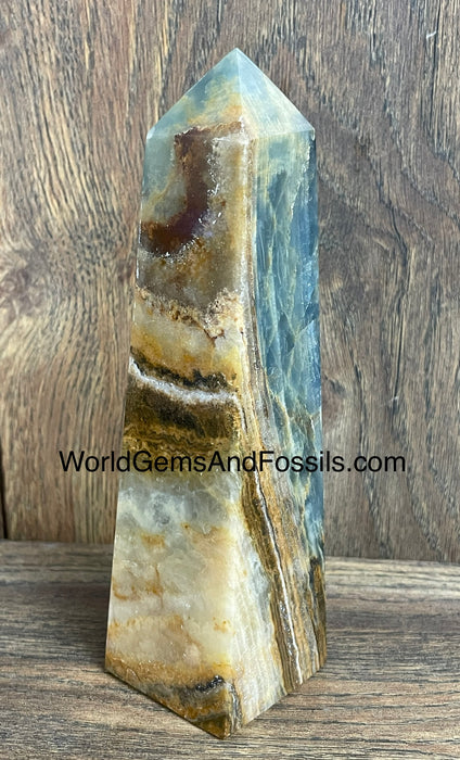 Blue Onyx Obelisk 6.6”  #13