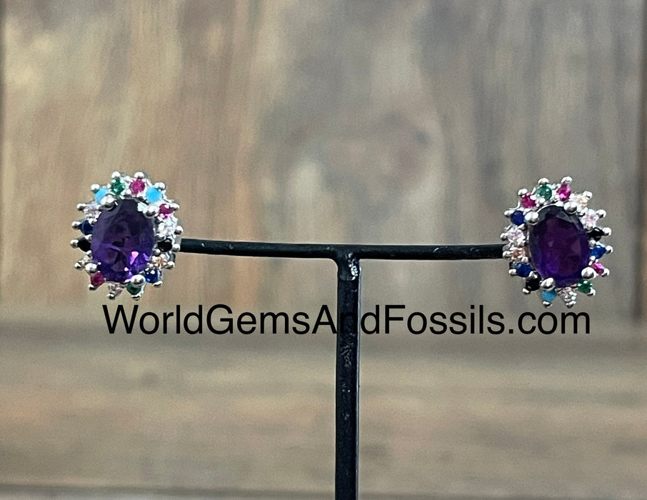 Amethyst Earring Sterling Silver