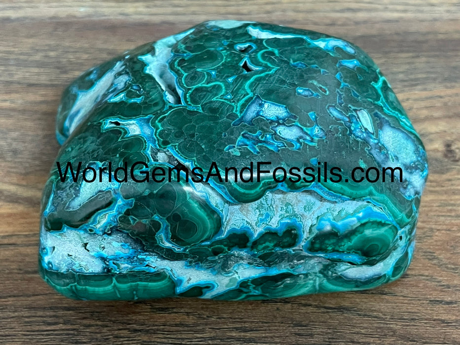 Malachite With Chrysocolla Free Form 4.5” #7