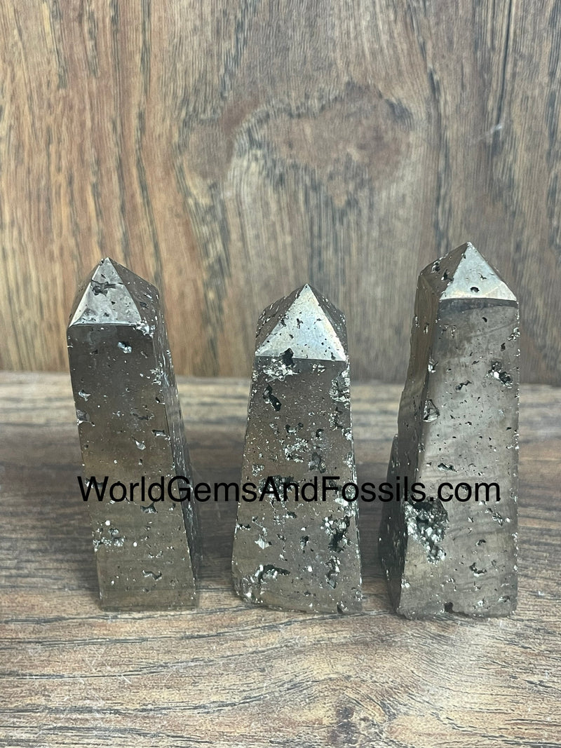 Pyrite Obelisk 2.2”-2.6”   5pcs