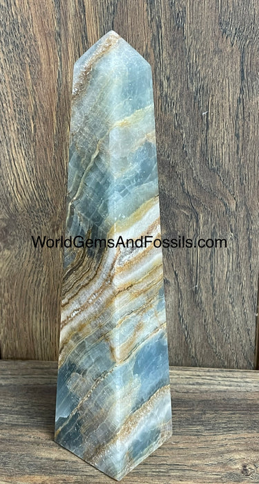 Blue Onyx Obelisk 9.5”  #6