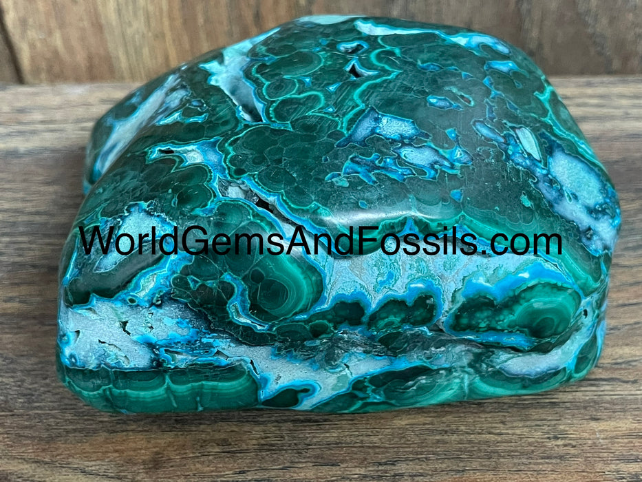 Malachite With Chrysocolla Free Form 4.5” #7