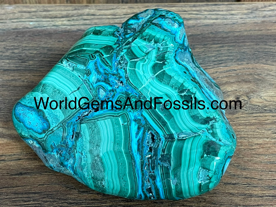 Malachite With Chrysocolla Free Form 4” #1