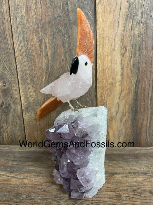 Crystal Bird On Stand  #24  Medium