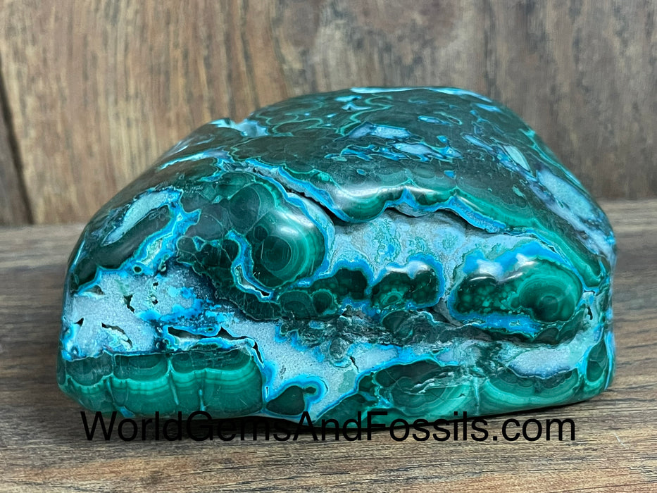 Malachite With Chrysocolla Free Form 4.5” #7