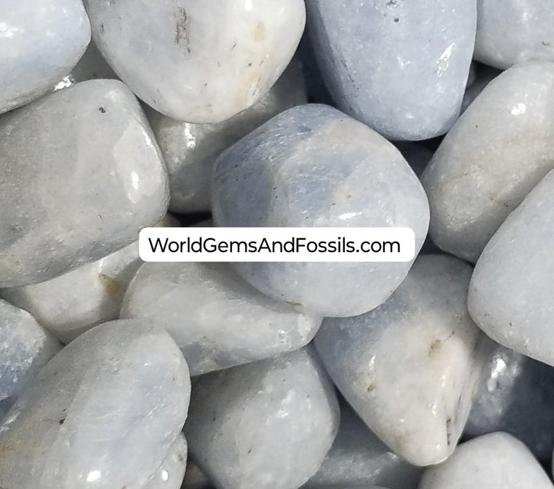 Blue Calcite Tumbled Stone 1lb