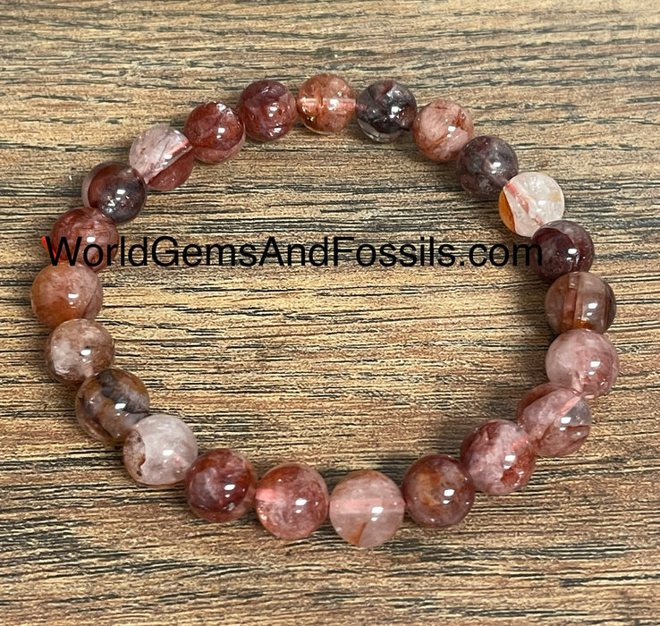 Red Hematoid Quartz Bracelet 8mm