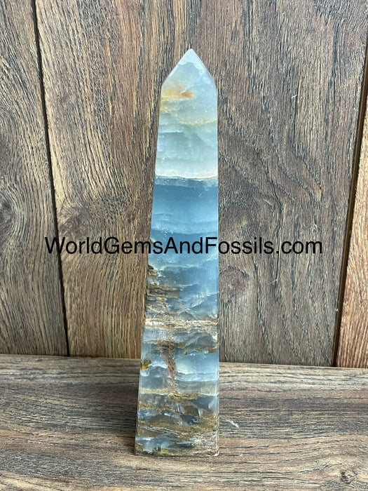 Blue Onyx Obelisk 8.5”  #9