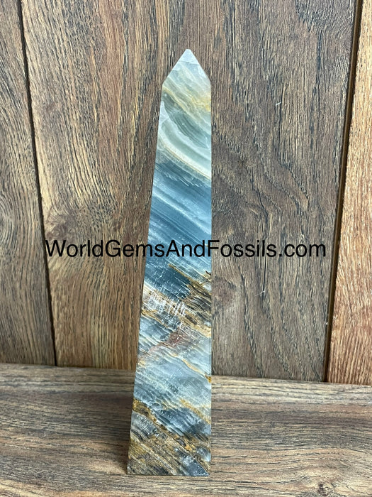 Blue Onyx Obelisk 8.5”  #9