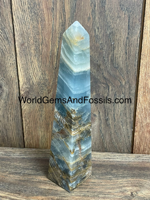 Blue Onyx Obelisk 8.5”  #9