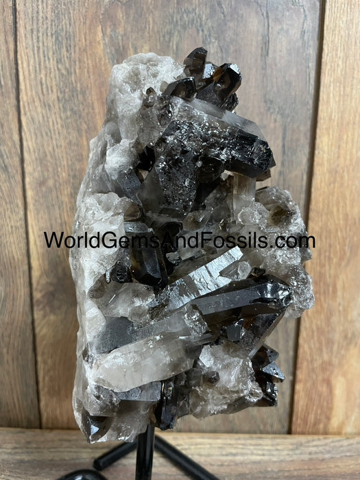 Smoky Quartz Specimen On Stand  9.5”  #8