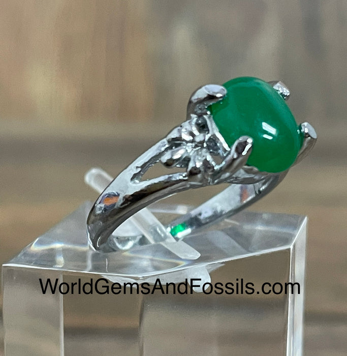 Jade Ring Sterling Silver