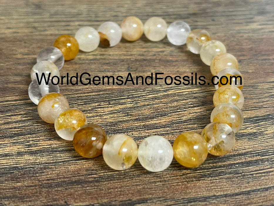 Yellow Hematoid Quartz Bracelet 8mm