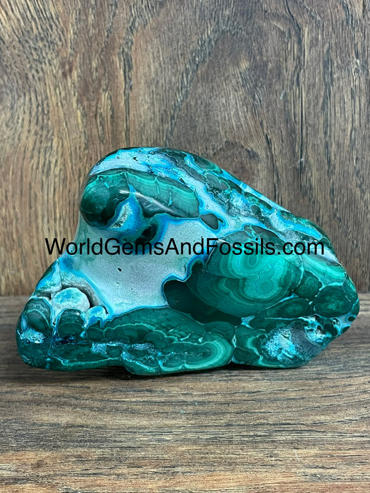 Malachite With Chrysocolla Free Form 4.5” #7