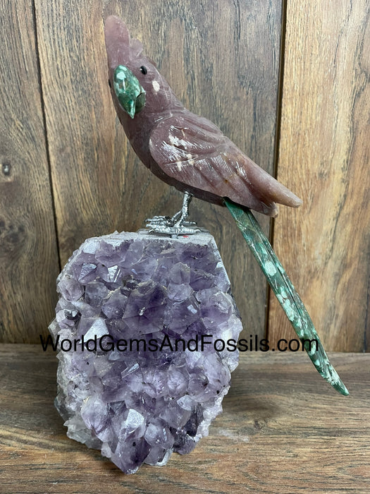 Crystal Bird On Stand  #19  Medium