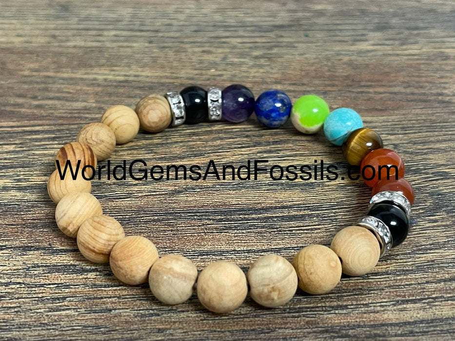 Palo Santo Chakra Bracelet 8mm