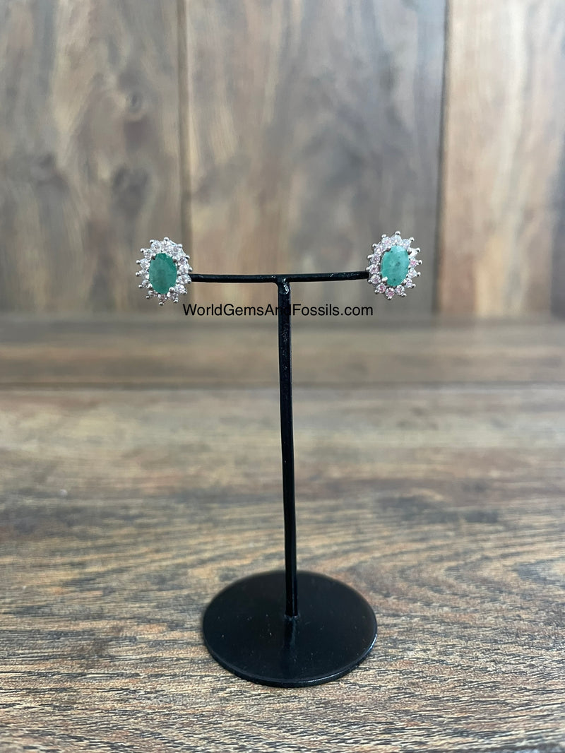 Emerald Earring Sterling Silver