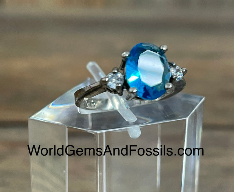 Aquamarine Ring Sterling Silver