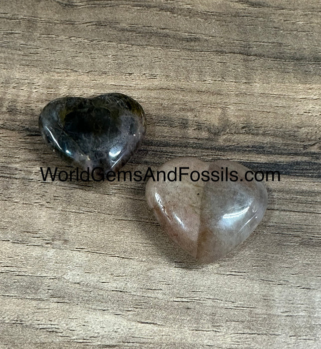 Black Moonstone Heart