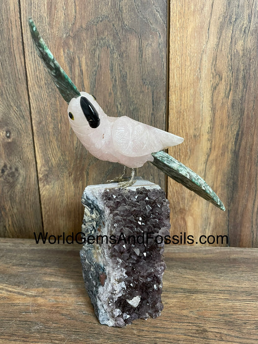 Crystal Bird On Stand  #40  Medium