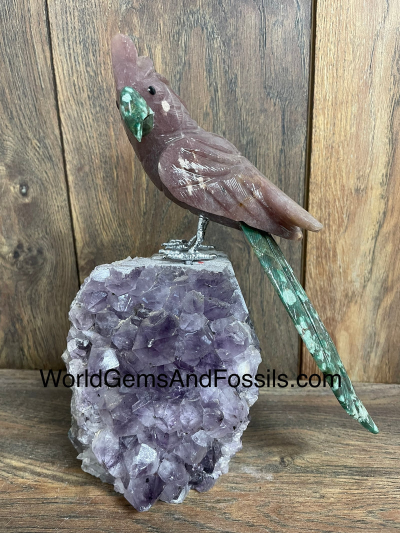 Crystal Bird On Stand