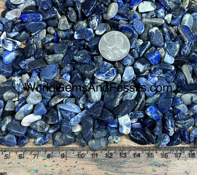 Sodalite Chip Stones 7-12mm 1 lb