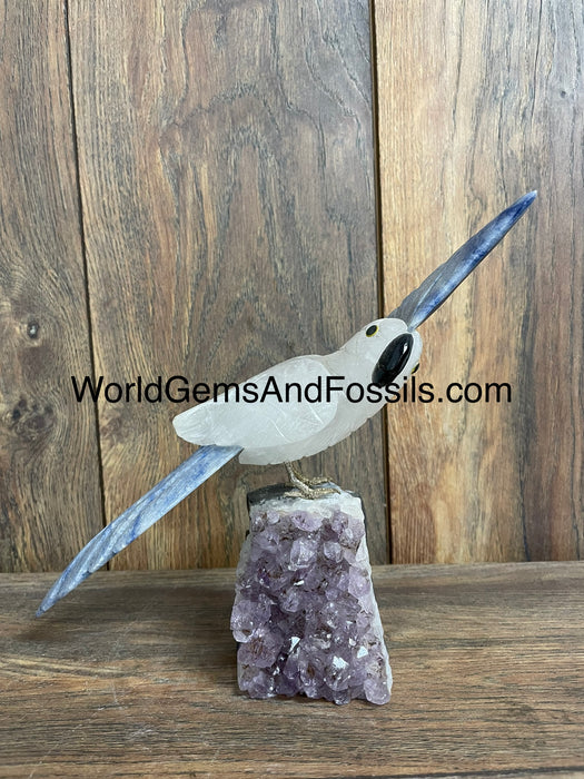 Crystal Bird On Stand  #13    Small