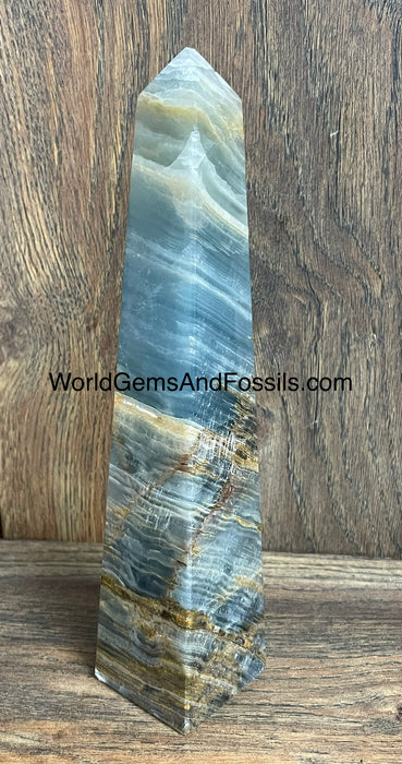 Blue Onyx Obelisk 8.5”  #9