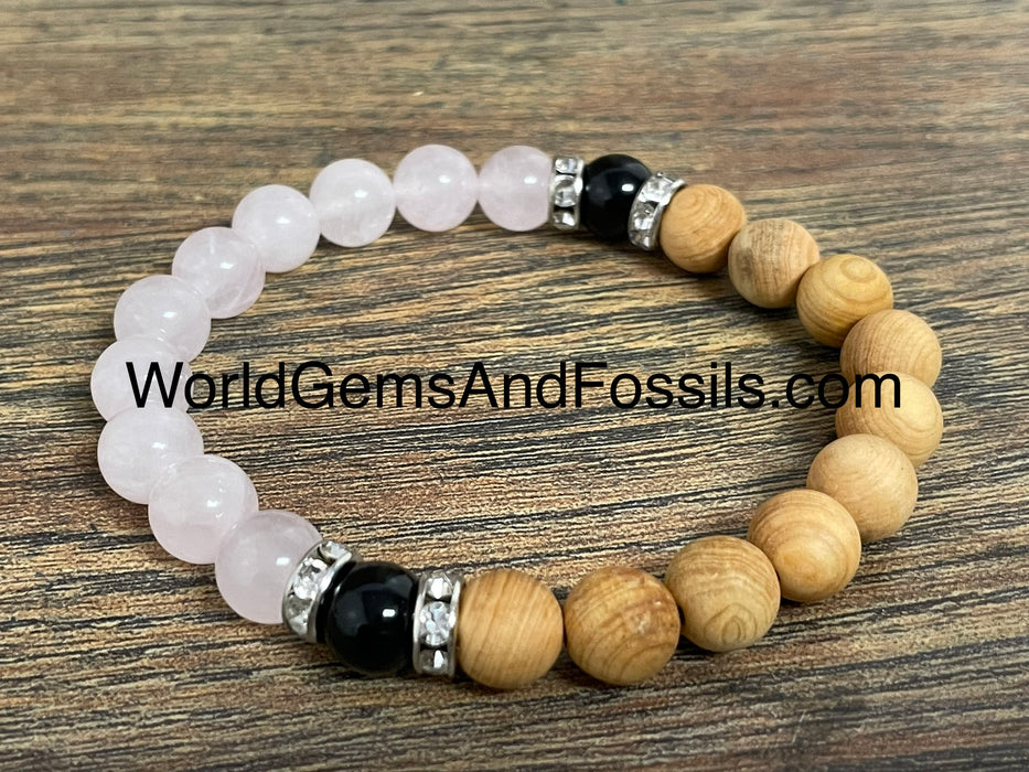 Palo Santo Rose Quartz Bracelet 8mm