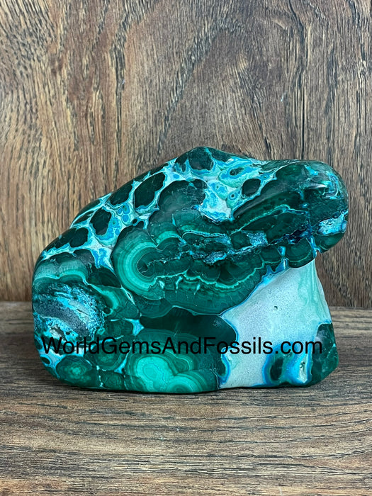 Malachite With Chrysocolla Free Form 4.5” #7