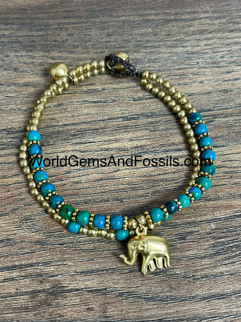 Elephant Charm Bracelet 6Pc Set