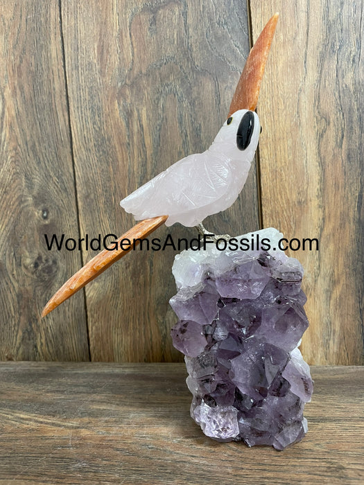 Crystal Bird On Stand  #24  Medium