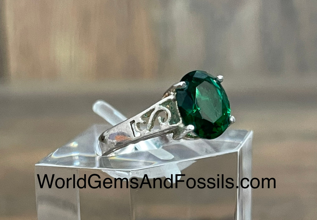 Emerald Ring Sterling Silver