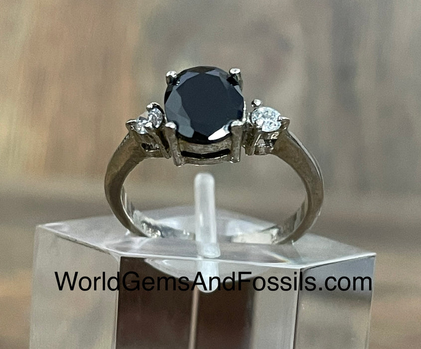 Black Onyx Ring Sterling Silver