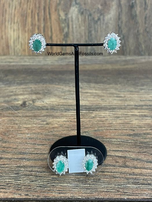 Emerald Earring Sterling Silver