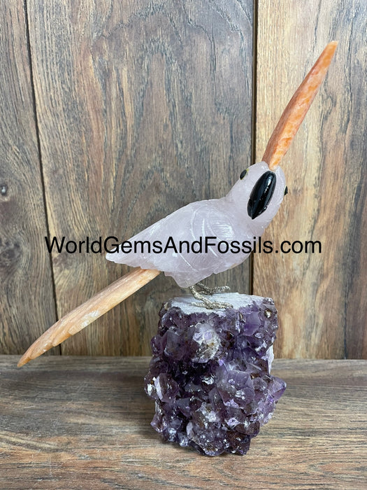 Crystal Bird On Stand  #31  Medium