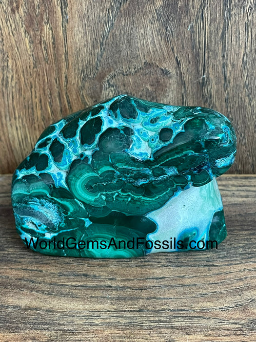 Malachite With Chrysocolla Free Form 4.5” #7