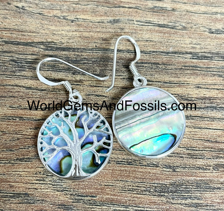 Tree Of Life Earring With Mother Of Pearl Sterling Silver