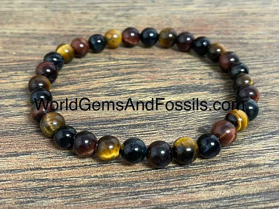 Multi Color Tiger Eye Bracelet 6mm