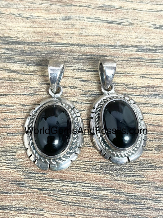 Black Onyx Pendant Sterling Silver