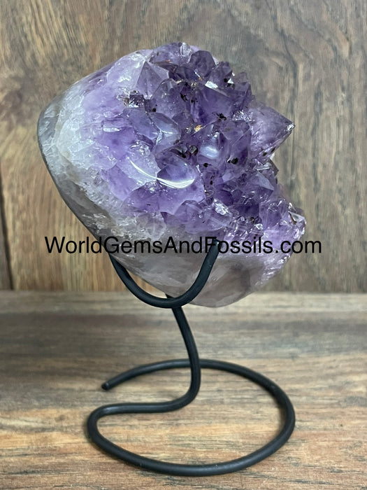 Amethyst Druze Heart On Stand 4”  #12